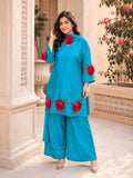 DESIGNER 3 PC SUIT WITH ORIGINAL PATCH FLOWER 3D