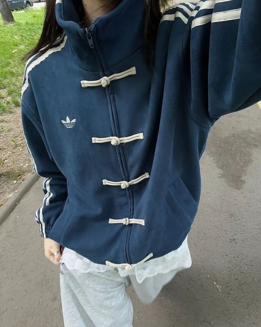 Navy Blue Chinese New Year Unisex Jacket