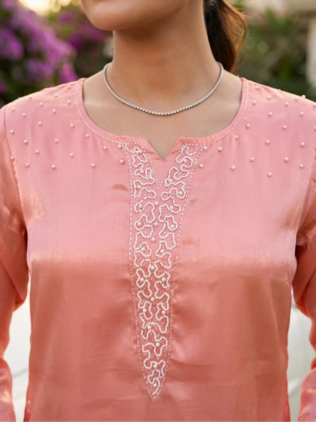 PINK CORD SET WITCH HAND WORK BWGN