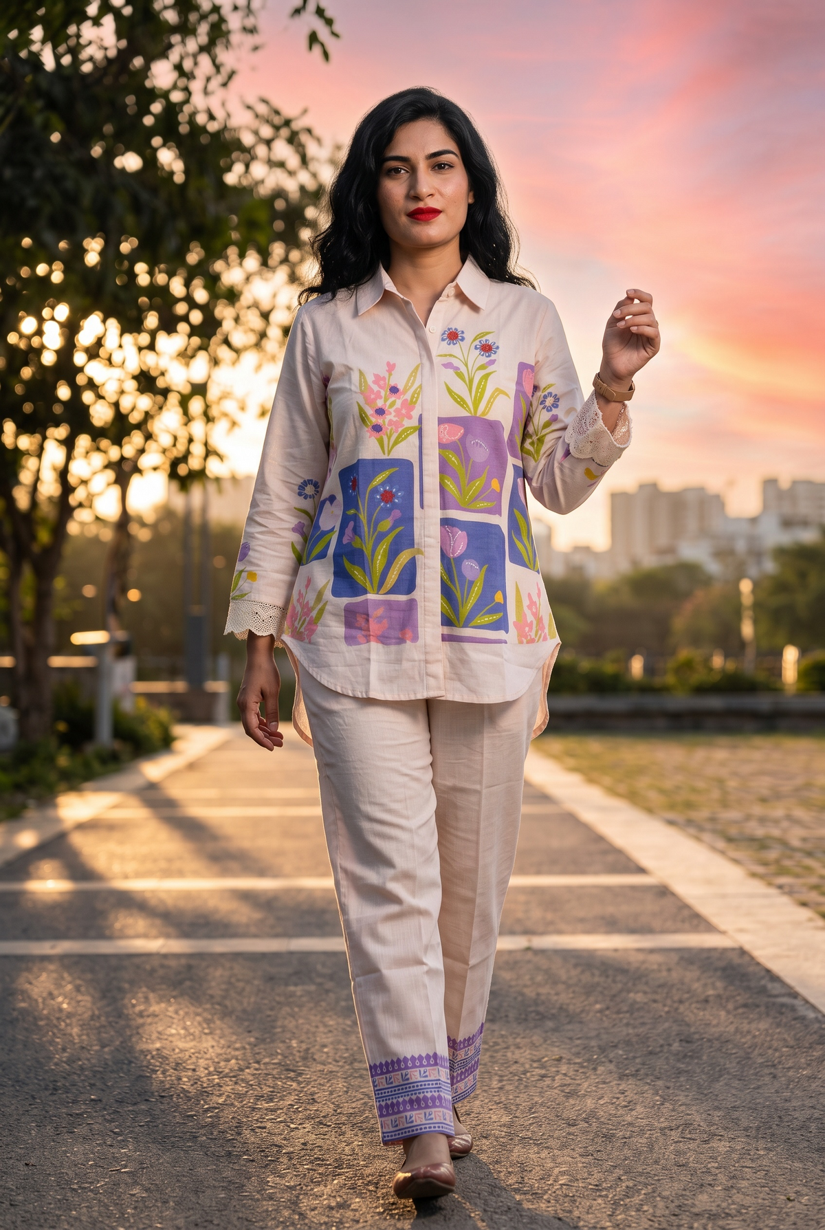 COTTON SET WITH PATCHWORK
