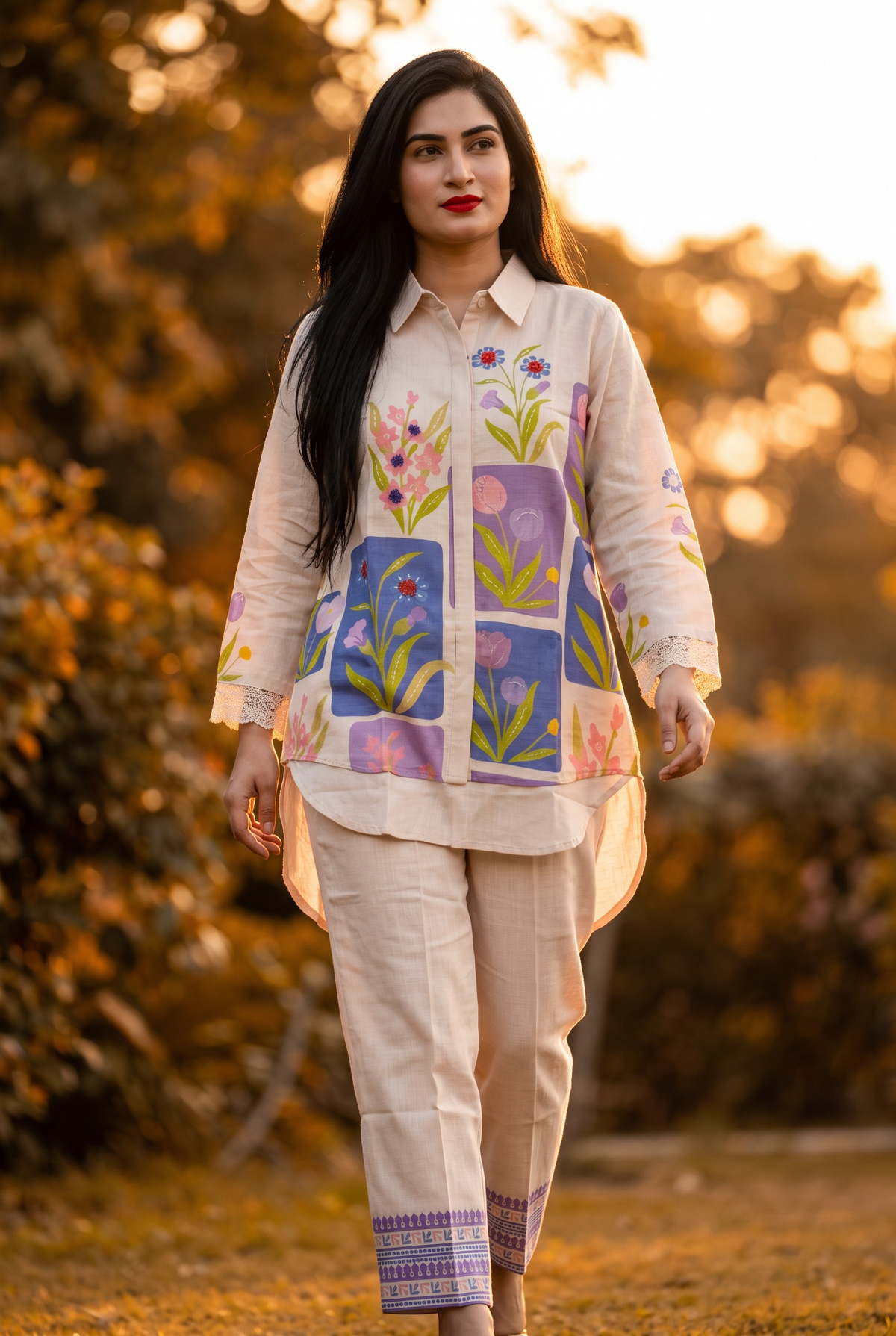 COTTON SET WITH PATCHWORK