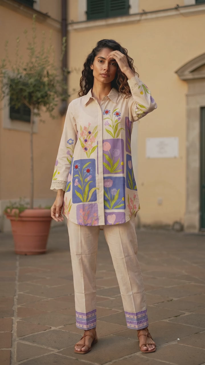 COTTON SET WITH PATCHWORK